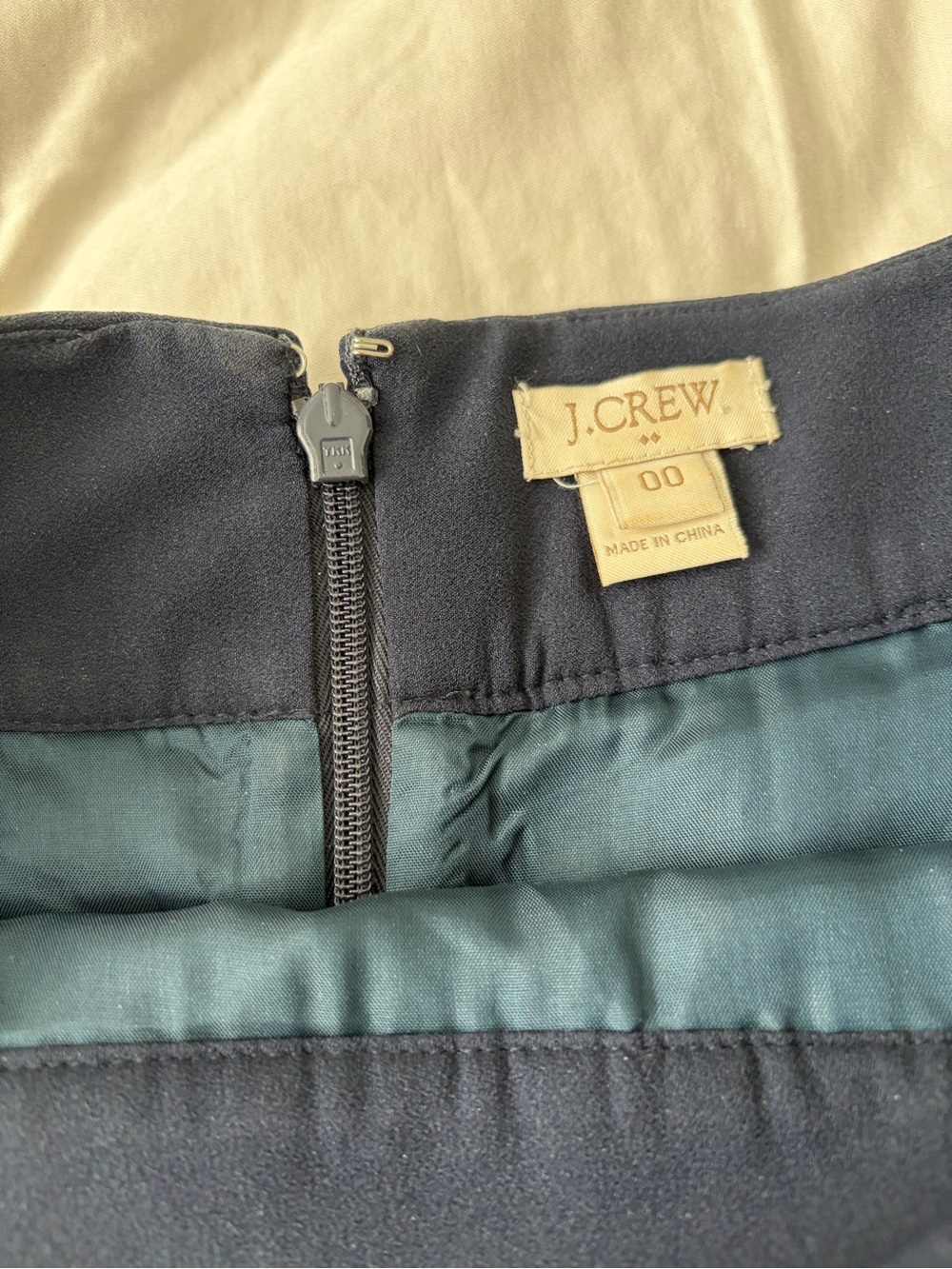 J Crew Pleated Mini Skirt in Navy - Picture 4 of 5